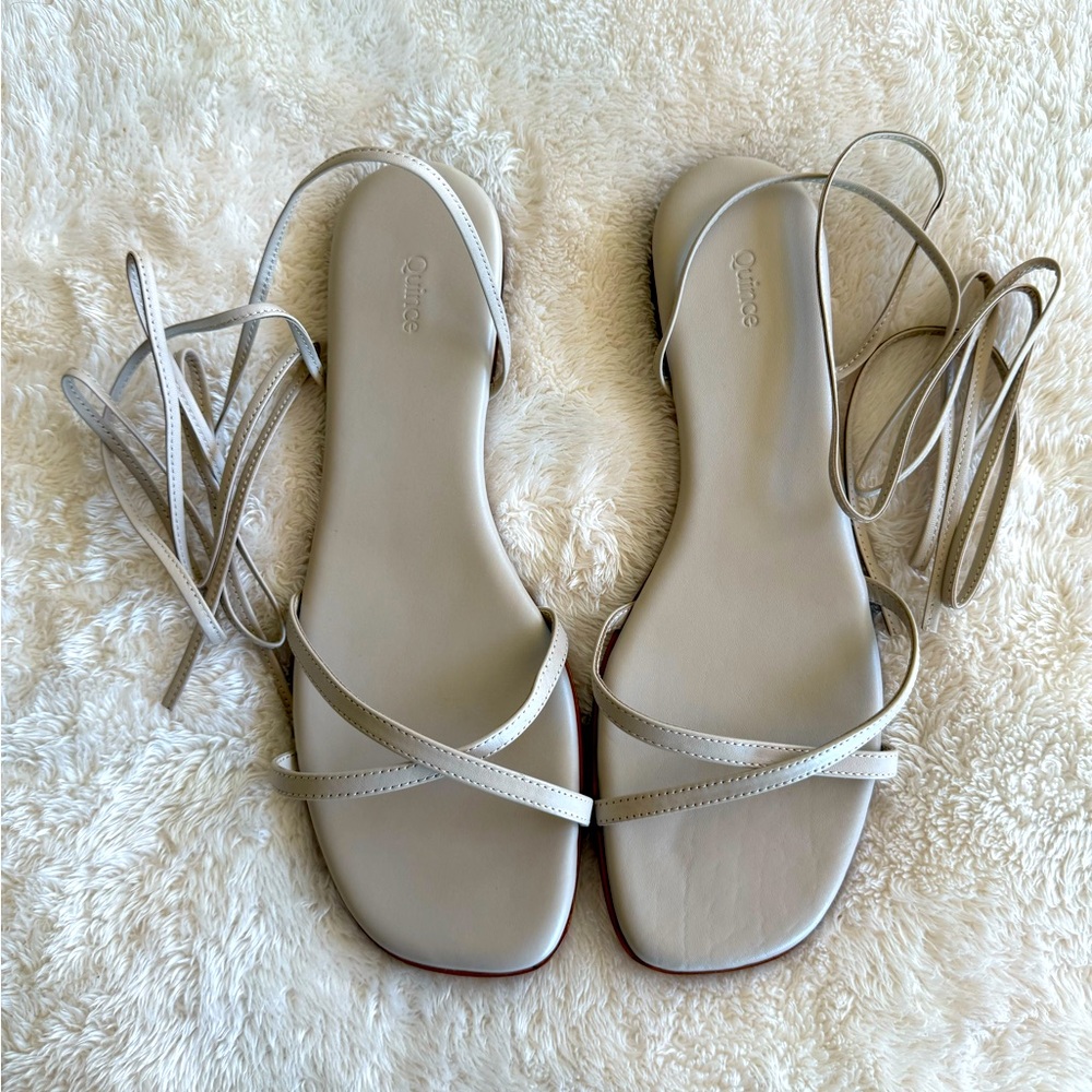 Quince Leather Strap Sandal Sz 9